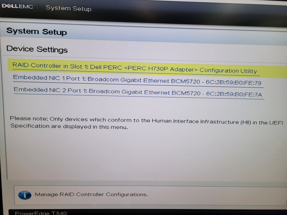 Dell PowerEdge T340 - Xeon E-2134 24GB DDR4 PERCH H730P 350W PSU