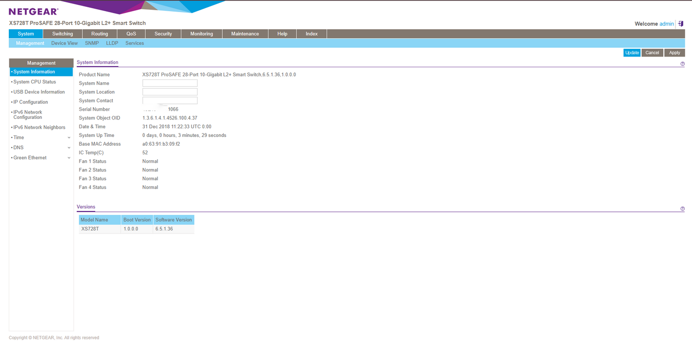Netgear ProSafe XS728T | 28-Port 10-Gigabit L2+ Smart Switch w/ 4x SFP+ *READ*