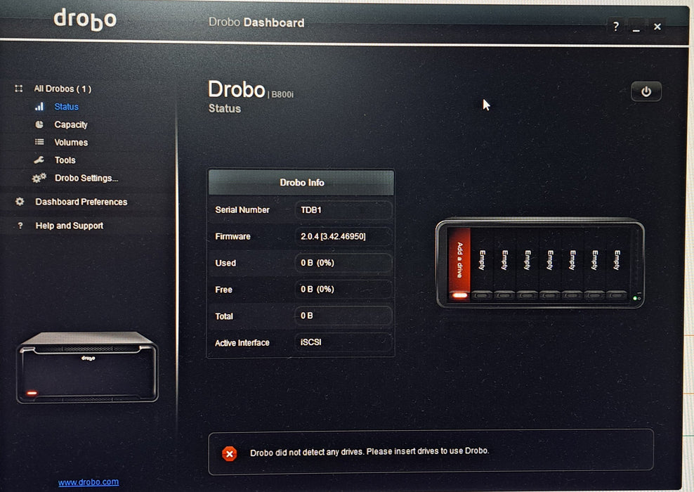 Drobo B800i Desktop iSCSI 8-Bays SAN Storage Array| No HDD