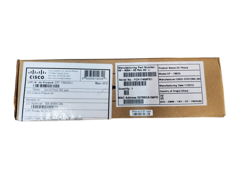 Cisco CP-7962G VoIP Business Telephone @