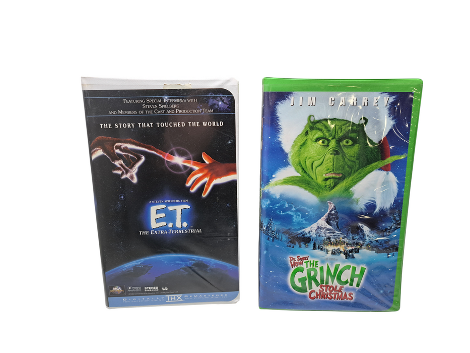 The Grinch & E.T VHS Movies