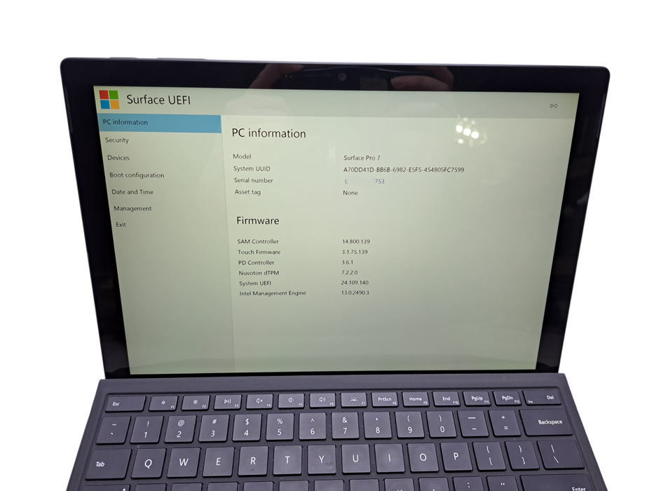 Microsoft Surface Pro 7 1866 | Intel Core i7-1065G7, 16GB DDR4, 256GB NVMe