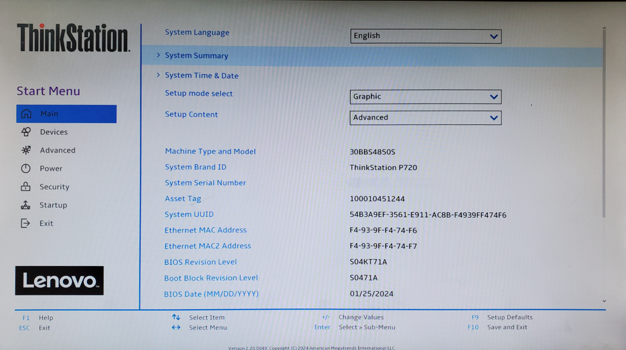 Lenovo ThinkStation P720 - 1x Xeon Silver 4110, 16GB DDR4, K2200 - No HDD