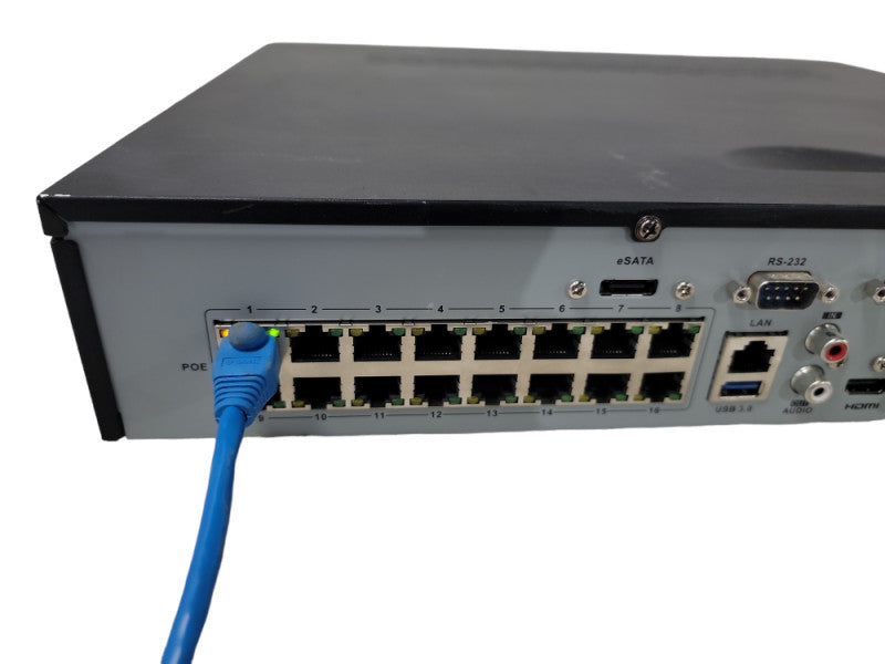 Hikvision 16 Channel PoE DS-7716NI-I4/16P | 12MP 4K NVR | W/ power cord