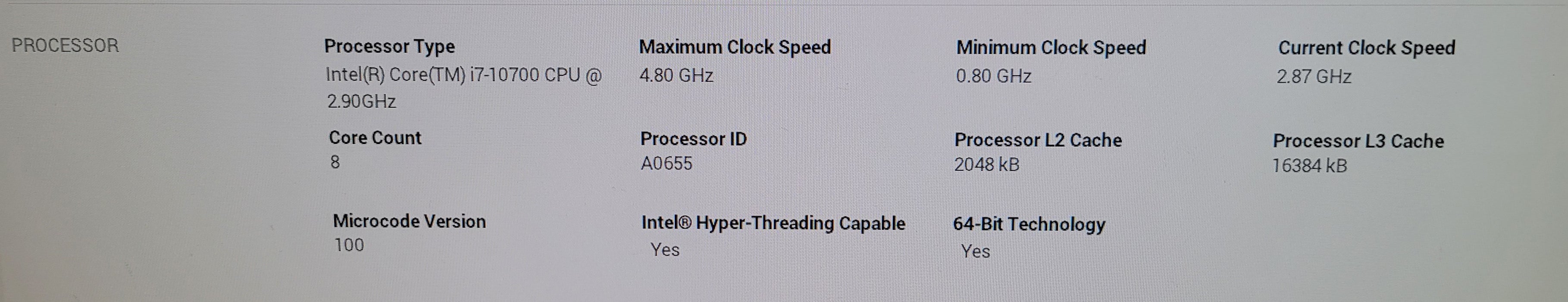 Intel Core i7-10700 SRH6Y 2.9GHZ 8 Core Desktop CPU Processor