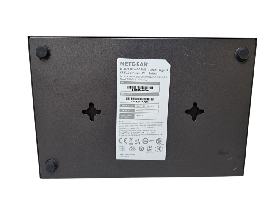 NETGEAR MS108EUP | 8x Ultra60 PoE Multi-Gigabit Switch *READ*
