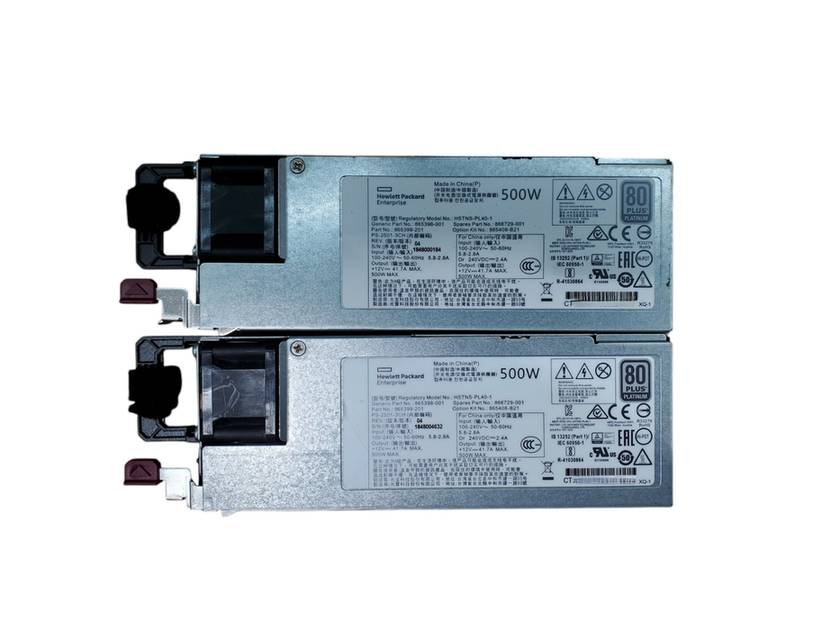 Lot 2x HP HSTNS-PL40-1 500W 80+ Platinum Server Power Supply