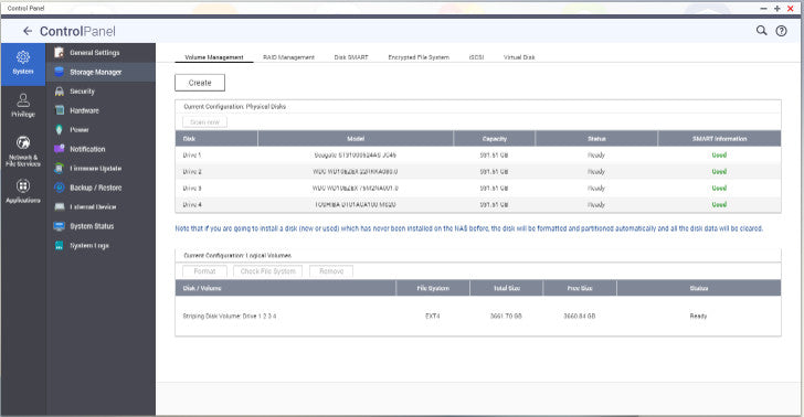 QNAP TS-419P II TurboNAS 4xBay, 4x 1TB 3.5\\" HDDs