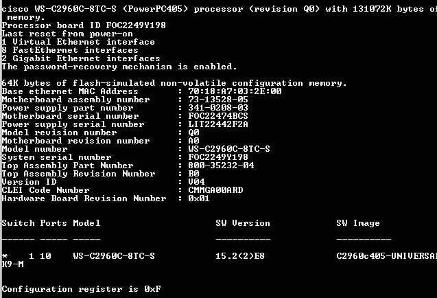 Cisco WS-C2960C-8TC-S | 8-Port Ethernet Switch