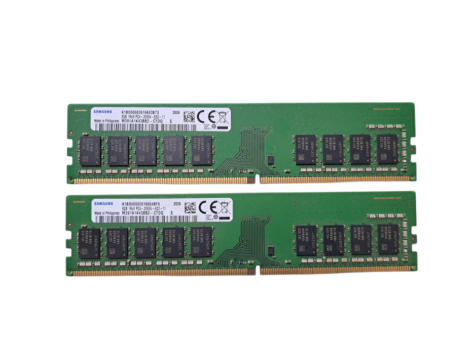 Samsung 16GB (2x8GB) 1Rx8 PC4-2666V-ED2-11 Server Memory RAM