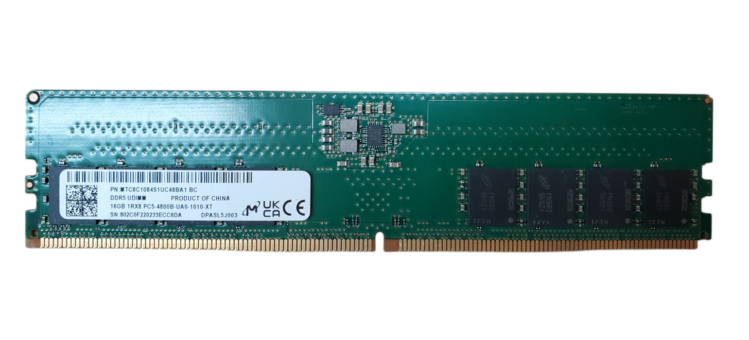 Micron 16GB 1RX8 PC5-4800B-UA0-1010-XT Desktop RAM | MTC8C1084S1UC48BA1