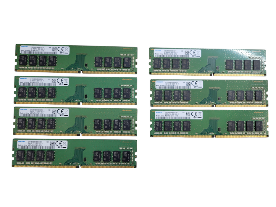 Lot of 7x - 4GB SAMSUNG 1Rx8 PC4-2666V-U (m378a5143tb2-ctd) Desktop RAM