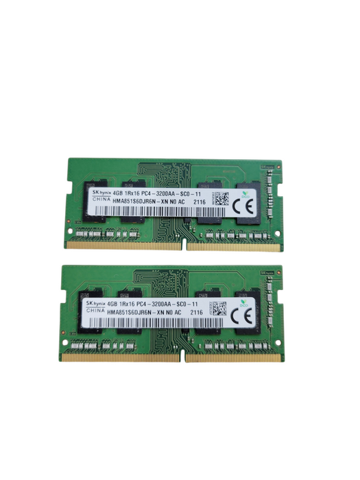 Lot of 2x 4GB SK HYNIX 1Rx16 PC4-3200AA-SCO HMA851S6DJR6N-XN SODIMM