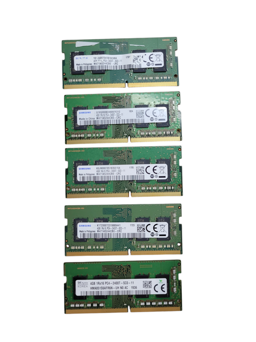 Lot of 5x - 4GB 1Rx16 PC4-2400T SODIMM