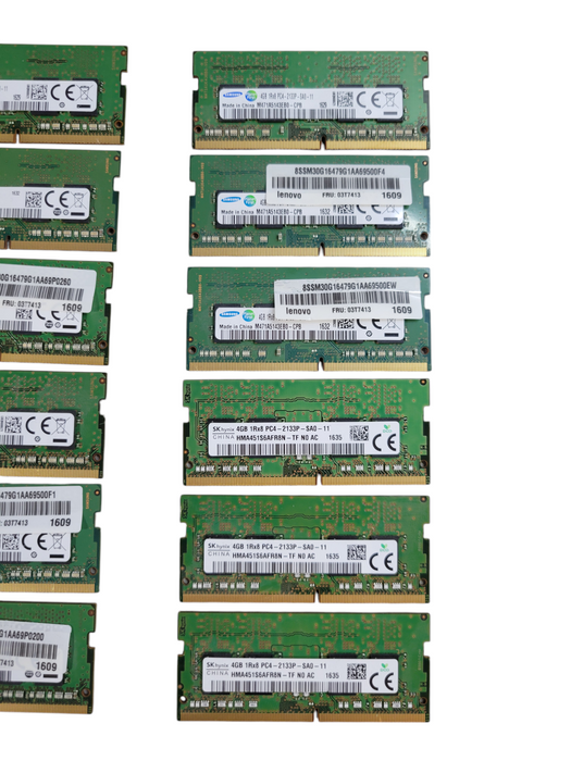 Lot of 12x - 4GB 1Rx8 PC4-2133P SODIMM