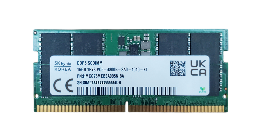 SK Hynix 16GB 1Rx8 PC5-4800B-SA0-1010-XT DDR5 SODIMM