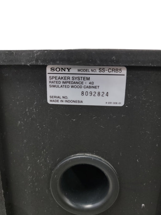 Pair of Sony SS-CRB5 Micro Bookshelf 2-Way Bass Reflex Speakers Light Wood