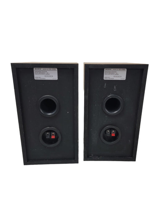 Pair of Sony SS-CRB5 Micro Bookshelf 2-Way Bass Reflex Speakers Light Wood