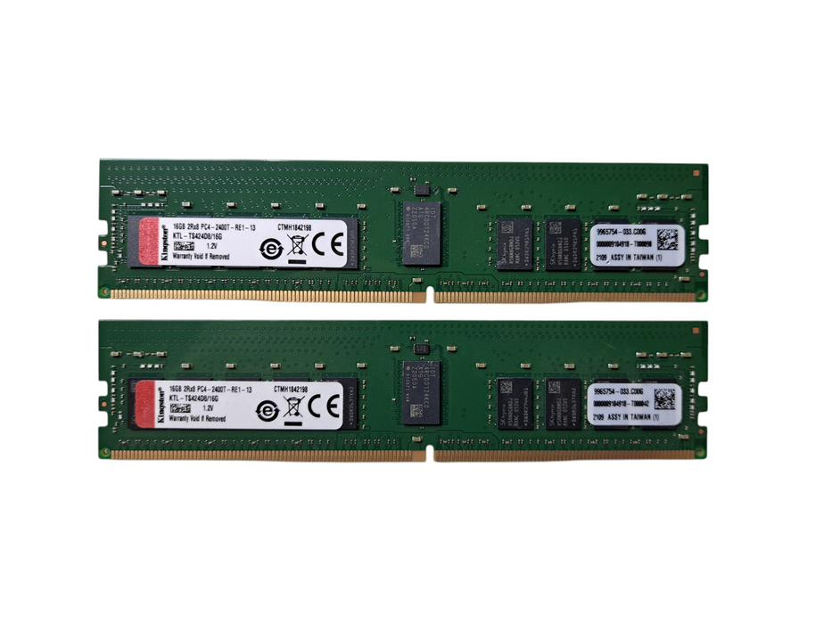 Kingston 32GB (2x16GB) 2Rx8 PC4-2400T-RE1 DDR4 Server Memory KTL-TS424D8/16G