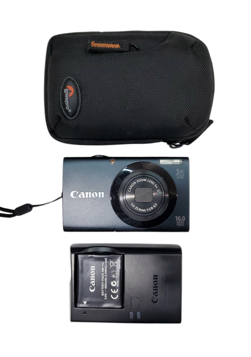 Canon PowerShot A3400 IS 16.0MP Digital Camera + Battery, Charger, and Case