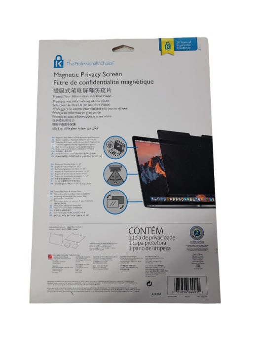 Kensington K64490WW MacBook Pro 13 2016 & above Magnetic Privacy Screen| NEW Q
