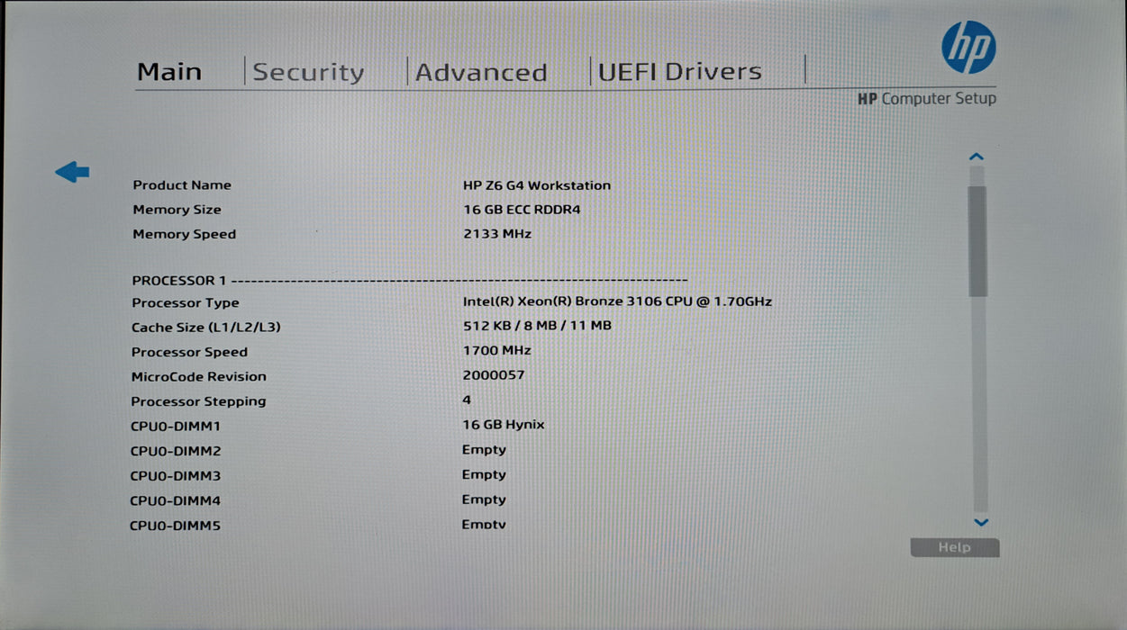 HP Z6 G4 Workstation | Xeon Bronze 3106, 16GB DDR4, P2000, No HDD