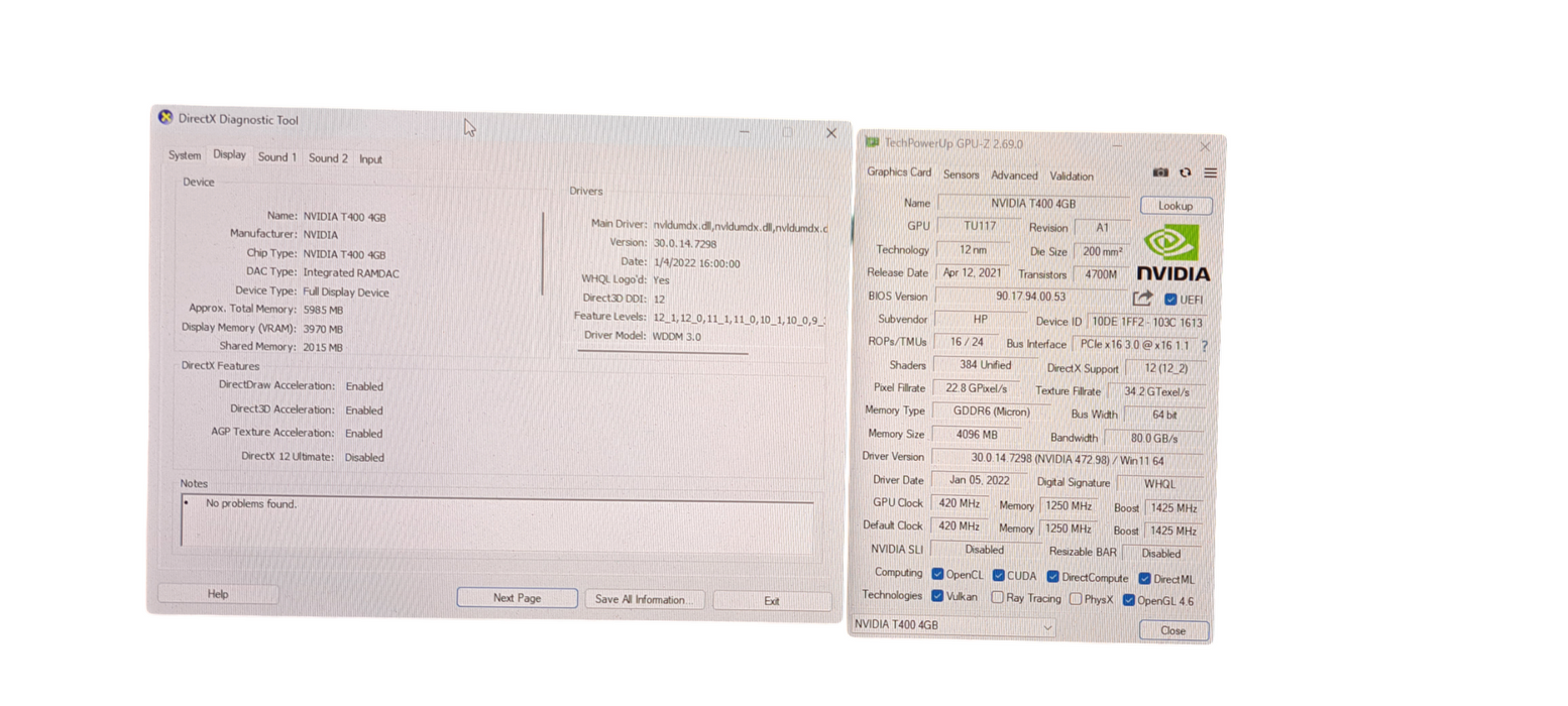 NVIDIA T400 4GB GDDR6  Graphics Card