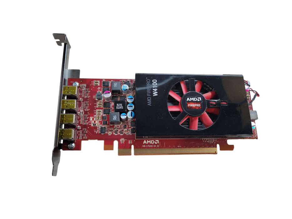 AMD FIREPRO W4100 4 x Mini Display Port 2GB GDDR5 High Profile