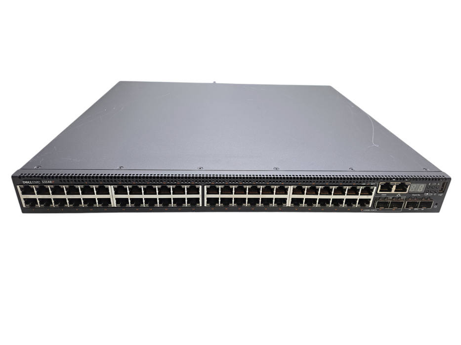 Dell EMC S3148P 48-Port Gigabit PoE+, 2x 10G SFP+ Switch w/ 2x 1100W