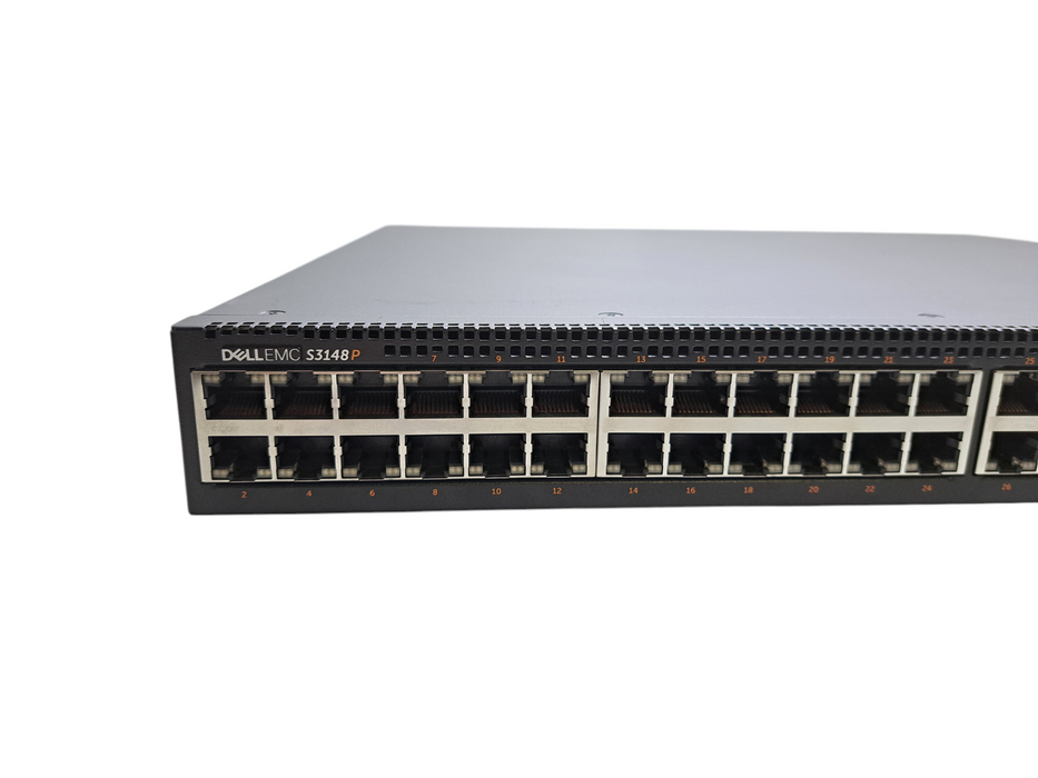 Dell EMC S3148P 48-Port Gigabit PoE+, 2x 10G SFP+ Switch w/ 2x 1100W