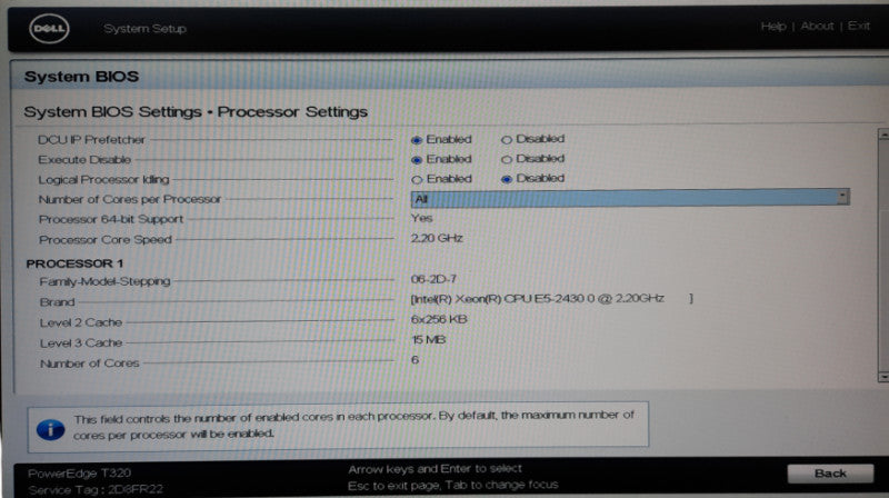 DELL PowerEdge T320 Intel Xeon E5-2430 0 @ 2.20GHz, 64GB RAM