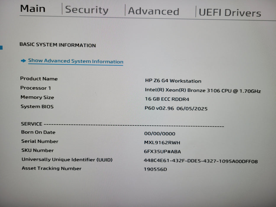 HP Z6 G4 Workstation | Xeon Bronze 3106, 16GB DDR4, P2000, No HDD