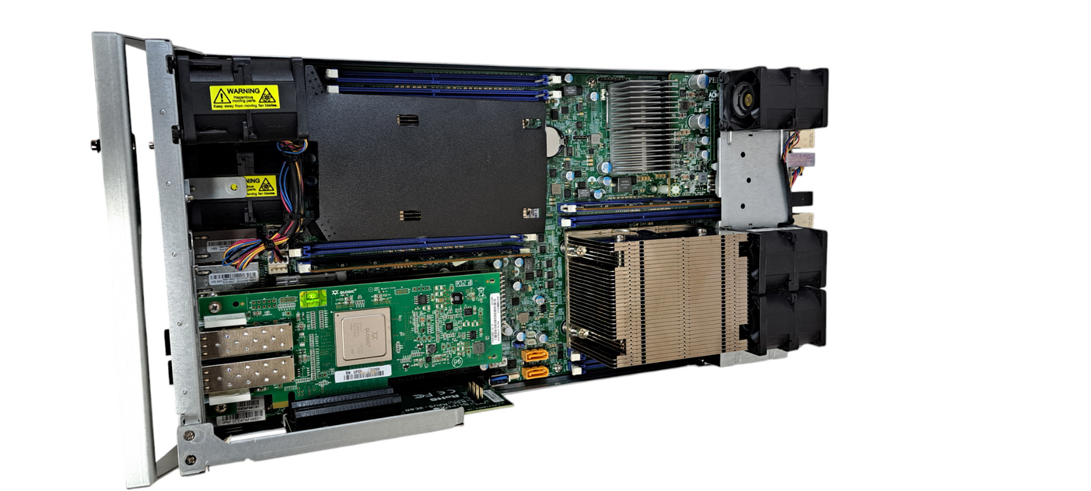 Supermicro XDDRS-3U Node |2x E5-2620 v3 CPU | 16GB DDR4 | QLE2562 + 10Gb NIC | No HDD/PSU