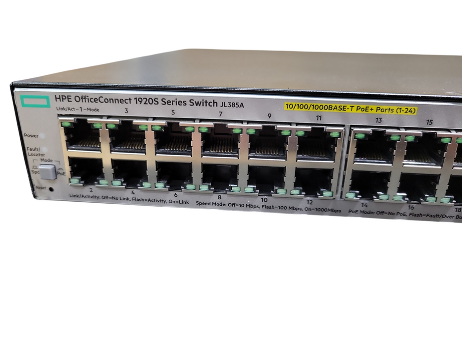 HPE OfficeConnect Switch 1920S 24G 2SFP PoE+ (370W) JL385A