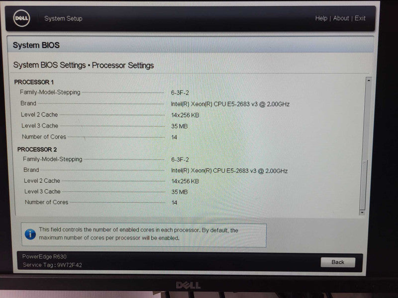 Dell PE R630 - 2x Xeon E5 2683 v3 | 32GB | 2x 8Gb Fibre 2.5\\" READ $