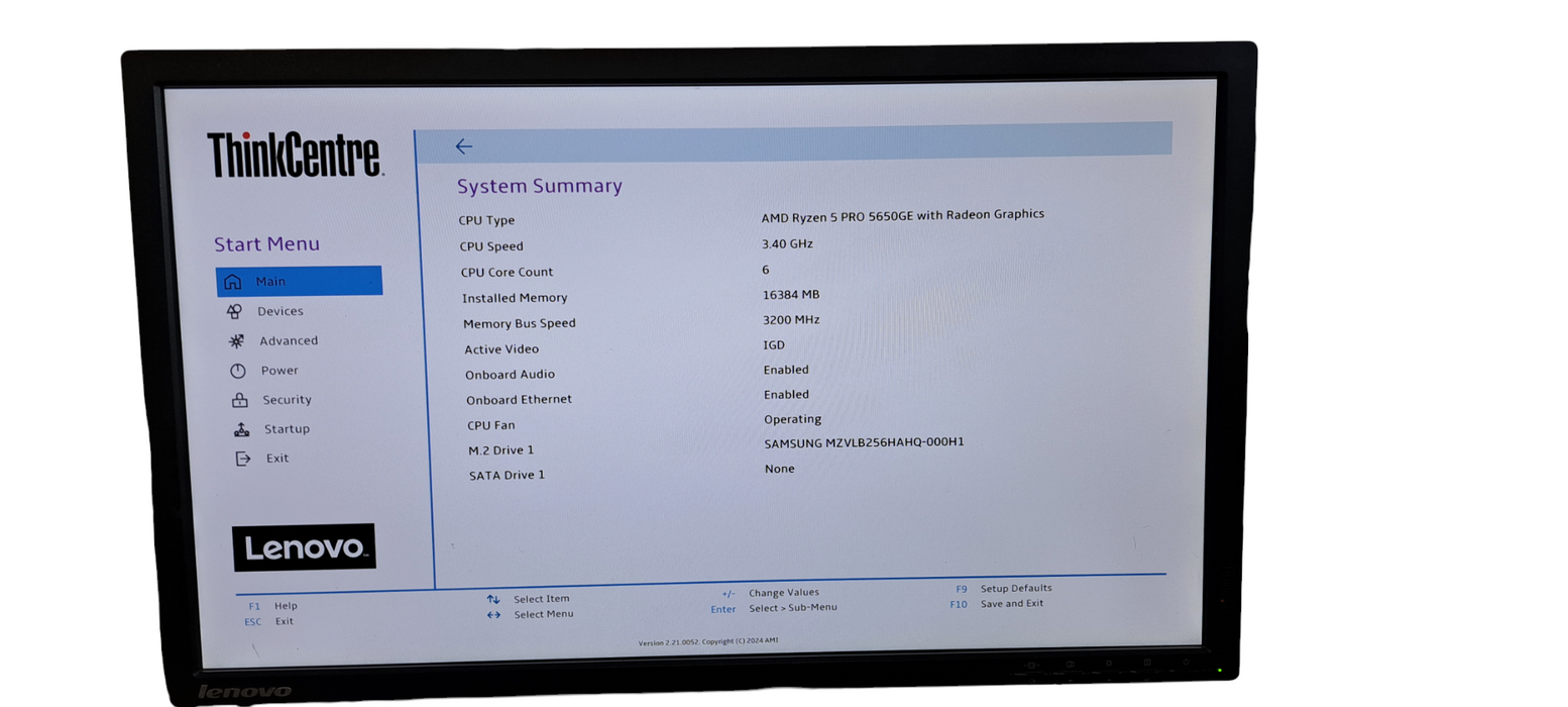 ThinkCentre M75q Gen 2 Ryzen 5 PRO 5640GE |16GB RAM |256GB NVME W/ AC