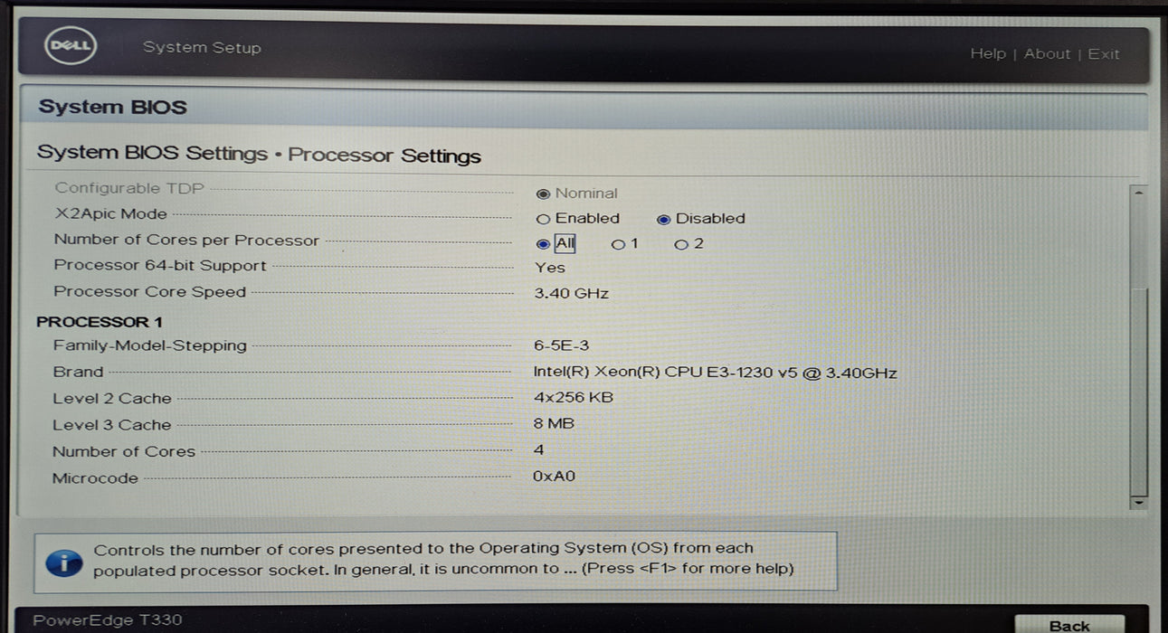 Dell PowerEdge T330 8x 3.5" | Xeon E3-1230 v5 @3.40GHz, 8GB DDR4, H330
