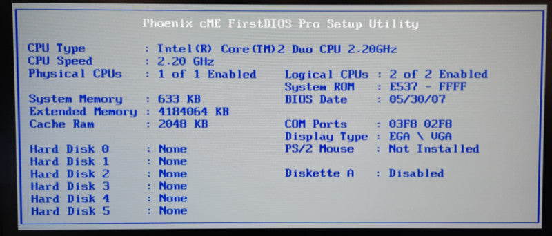 SuperMicro Server, Intel Core 2 Duo @ 2.20GHz - No RAM - Read Description