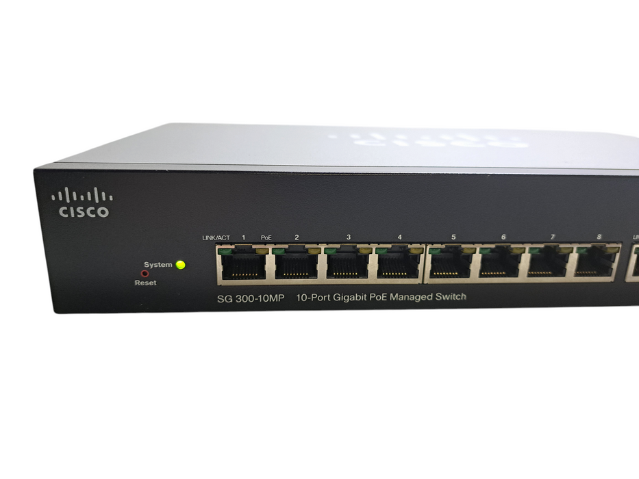 Cisco SG300-10MP | 10-Port Gigabit PoE Managed Switch