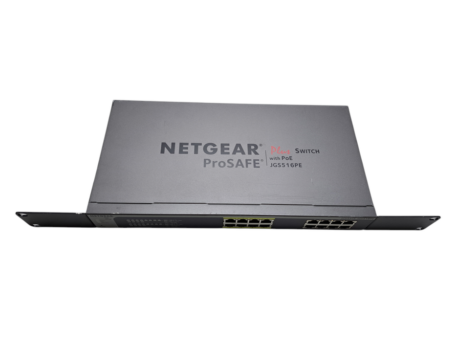 NETGEAR JGS516PE ProSafe Plus 16-Port Gigabit, 8x w/ PoE Switch