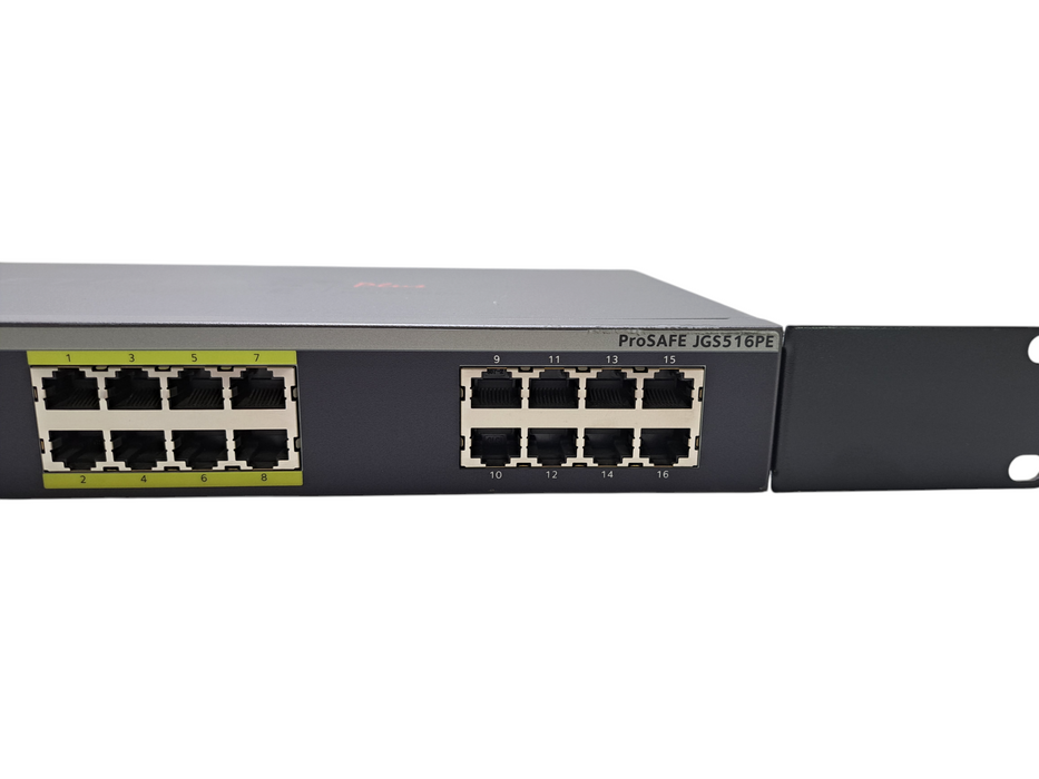 NETGEAR JGS516PE ProSafe Plus 16-Port Gigabit, 8x w/ PoE Switch