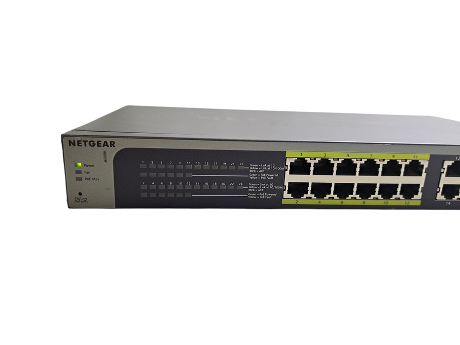 Netgear JGS524PE V1 ProSAFE Plus 24-Port Gigabit Switch with 12 PoE Ports