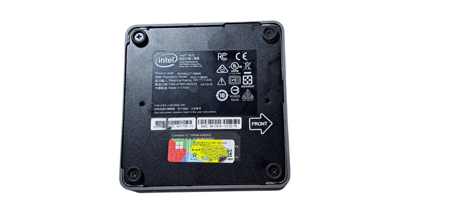 Intel NUC BOXNUC7i3BNK Mini PC | i3-7100U| 8GB RAM DDR4|256GB NVME