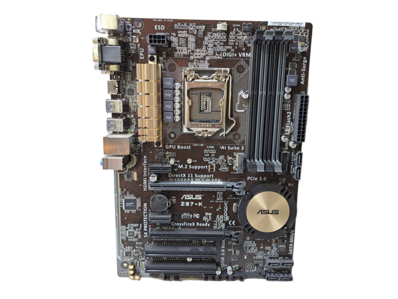 ASUS Z97-K Motherboard | Intel Z97 R2.0 LGA 1150 DDR3 ATX HDMI USB3.0
