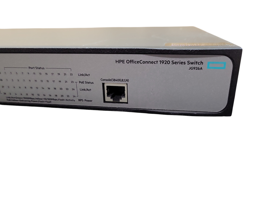 HPE JG926A OfficeConnect 1920 Series PoE+ 24-Port 4-SFP Managed Network Switch