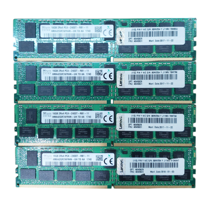 Lot 4x SK Hynix 16GB 2Rx4 PC4-2400T-RB1-11 | DDR4 Server Memory HMA42GR7AFR4N-UH