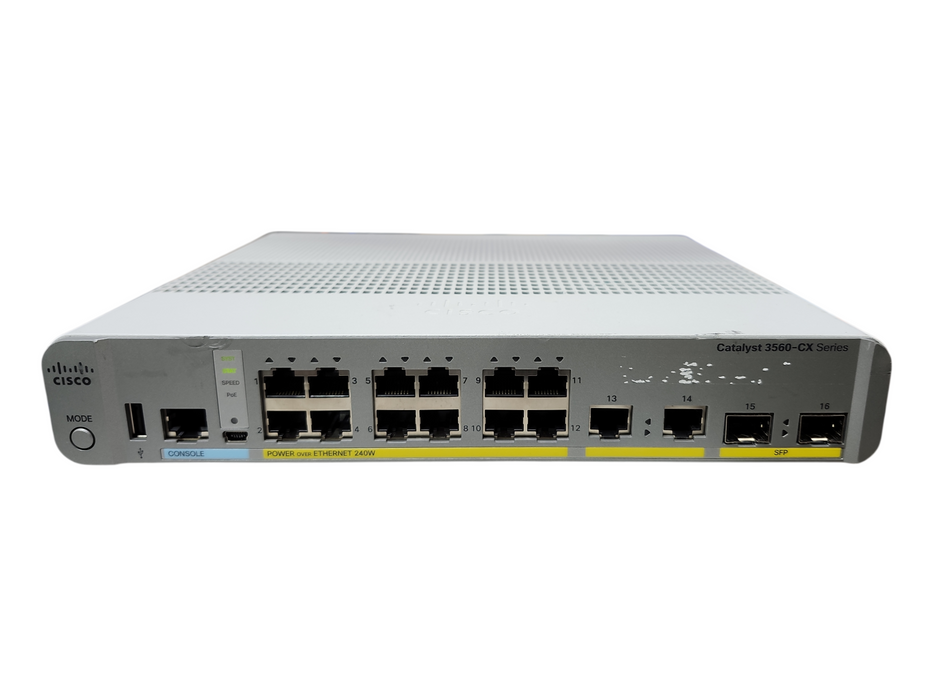 Cisco WS-C3560CX-12PC-S V03 | 12-Port Gigabit PoE+ 240W Silent Switch