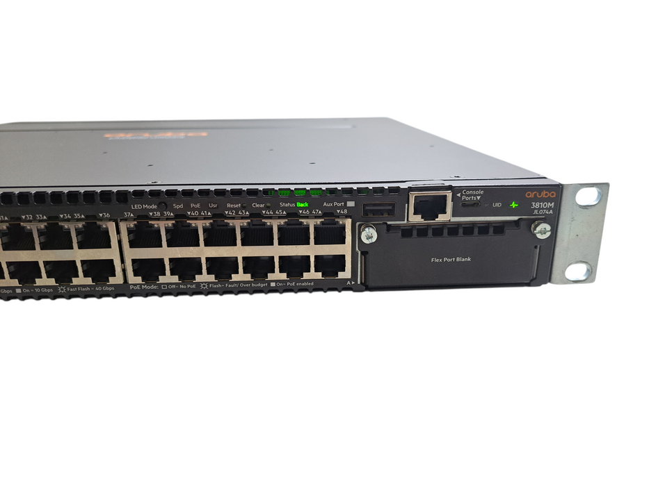 Aruba 3810M JL074A 48-Port Gigabit PoE+ Switch w/ JL084A Stacking Module