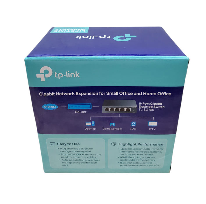 New Open Box - TP-Link 5-Port Gigabit Desktop Switch TL-SG105