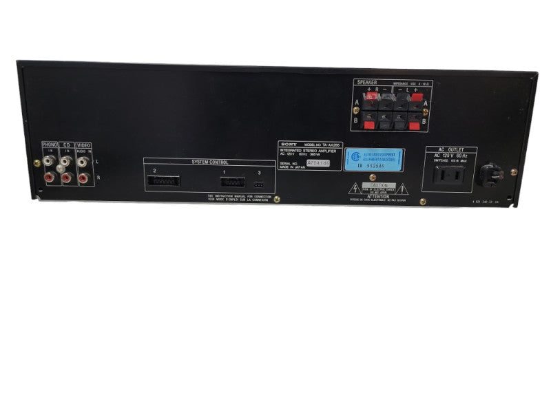 Sony TA-AX285 Amplifier HiFi Stereo Amp Vintage Japan 2 Channel Phono Equaliz